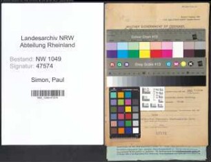 Entnazifizierung Paul Simon , geb. 12.04.1904 (Finanzangestellter)