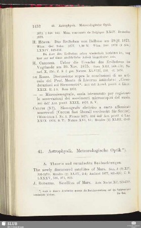 41. Astrophysik. Meteorologische Optik