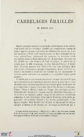 N.S. 6.1862: Carrelages émaillés du Moyen Age