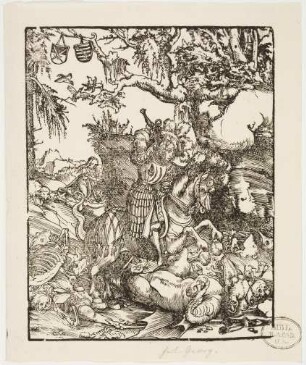 Heiliger Georg zu Pferd mit dem toten Drachen