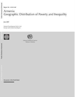 Armenia : geographic distribution of poverty and inequality