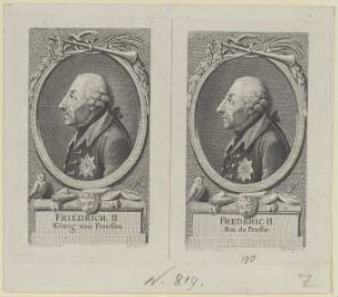 Bildnis von Friedrich II., König von Preußen und Bildnis von Frederic II., König von Preußen