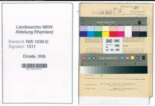 Entnazifizierung Willi Droste , geb. 04.10.1909 (Holzarbeiter)