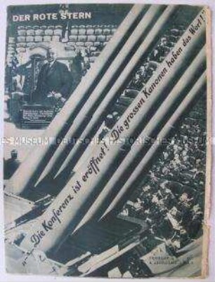 Proletarische Wochenzeitschrift "Der Rote Stern" u.a. zur Kritik an der Abrüstungskonferenz in Genf
