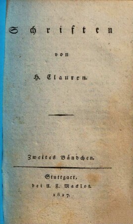 Schriften, 2