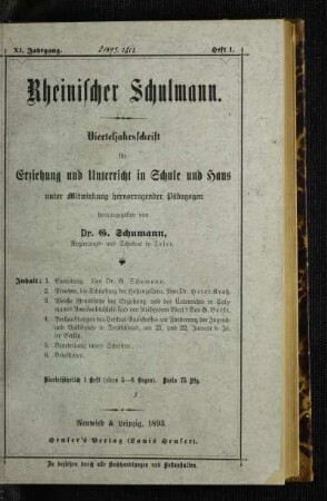 11: Rheinischer Schulmann - 11.1893