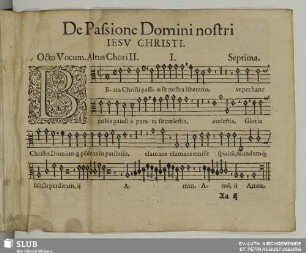 I. Beata Christi passio sit