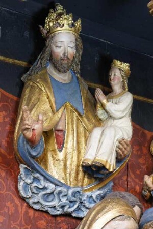 Marientod-Retabel — Marientod — Christus mit der Seele Mariens