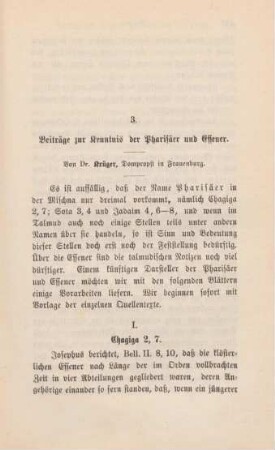 431-496 Beiträge zur Kenntnis der Pharisäer und Essener