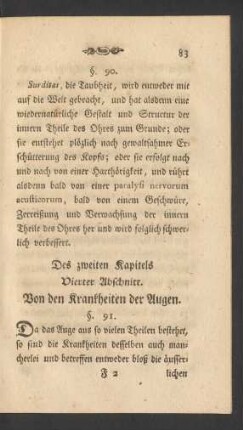 Des zweiten Kapitels Vierter Abschnitt. Von den Krankheiten der Augen