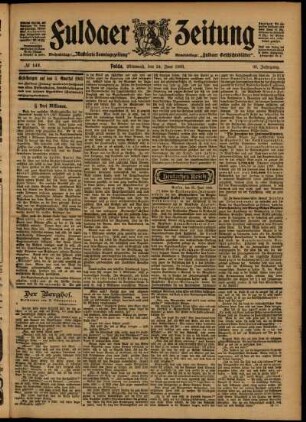 Ausgabe vom Mittwoch, den 24. Juni 1903.
