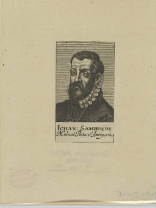 Bildnis des Iohannes Sambucus
