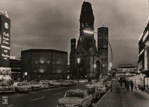 Berlin, Kurfürstendamm. Kaiser-Wilhelm-Gedächtniskirche