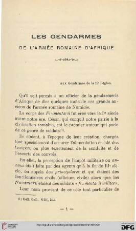 Sér. 5: Les gendarmes de l'armée romaine d'Afrique