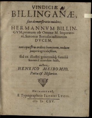 Vindiciae Billinganae