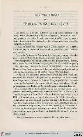 2.Ser. 6.1869: Comptes rendus sur les ouvrages envoyés au comité