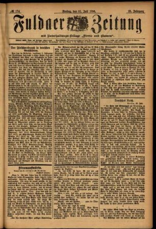 Ausgabe vom Freitag, den 31. Juli 1896.