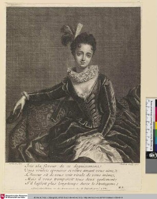 [Dame mit Maske und Federkopfschmuck]