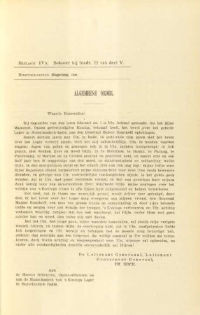 Bijlage IVa. Algemeene order