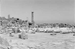 Ruinen von Leptis Magna : Blick auf die Ruinen von Leptis Magna