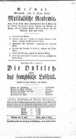 Die Onkeley, oder: das französische Lustspiel