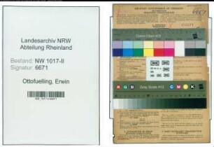 Entnazifizierung Erwin Ottofuelling , geb. 17.06.1920 (Auto-schlosser)