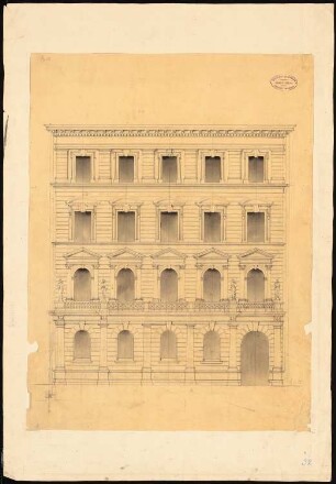 Wohnhaus Falk-Ring, Mainz: Ansicht Fassade 1:50