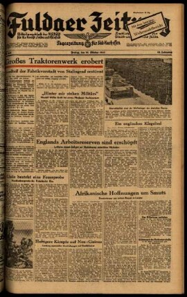 Ausgabe vom Freitag, den 16. Oktober 1942.