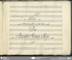 Einlage Aria (Johann Simon Mayr): "Sol per quelle amate luci"