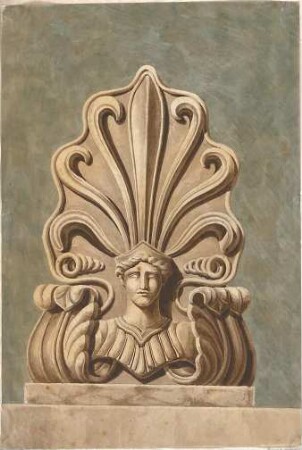 Zocher, Ernst; Studienzeichnungen nach Gipsen - florales Ornament (Ansicht)