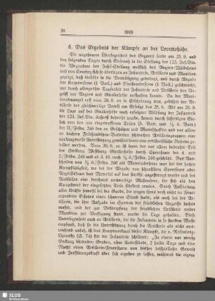 6. Das Ergebnis der Kämpfe an der Lorettohöhe