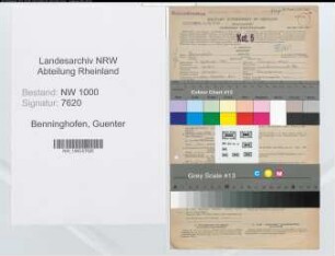 Entnazifizierung Guenter Benninghofen, geb. 03.09.1921 (Ingenieur)