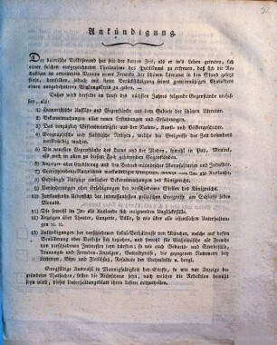 Ankündigung. Der baierische Volksfreund hat seit der kurzen Zeit, als er ins Leben getreten, sich einer solchen ausgezeichneten Theilnahme des Publikums zu erfreuen, ...