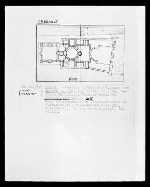 Paris, Louvre, Grundriss und Plan der ersten Etage des Louvre und der Tuilerien