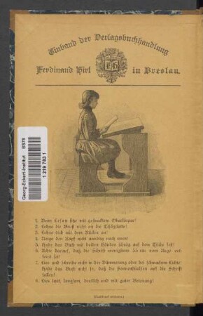 Einband der Verlagsbuchhandlung