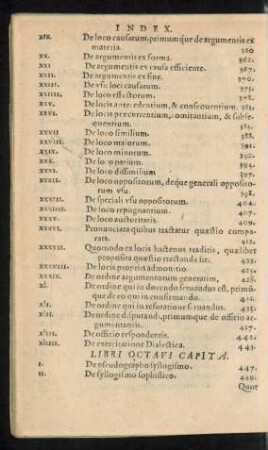Libri Octavi Capita.