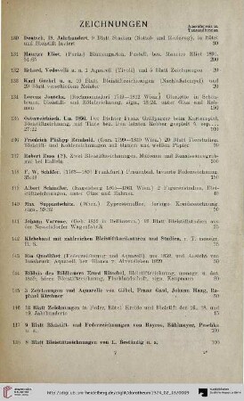Zeichnungen (Nr. 130-148)