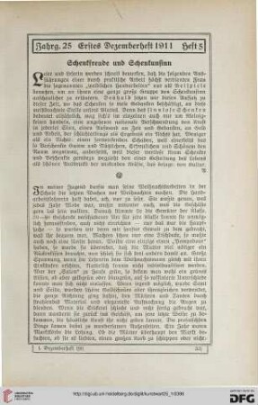 Heft 5 (1. Dezemberheft 1911)