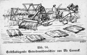 Selbstablegende Getreidemähmaschine von Mc Cormick