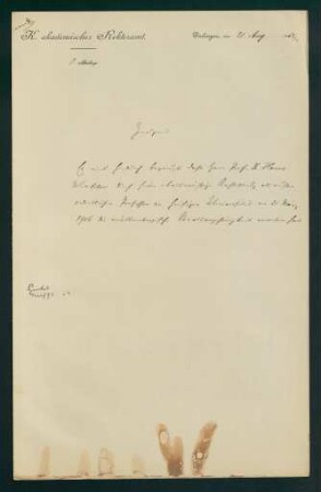 Zeugnis über württembergische Staatsangehörigkeit (21.08.1912)