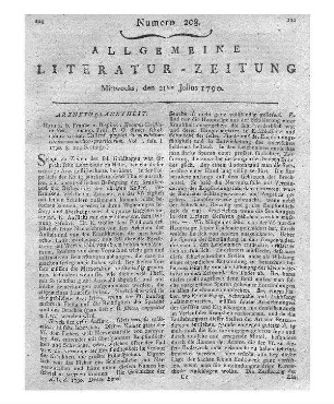 Reil, J. C.: Memorabilium clinicorum medico-practicorum. Vol. 1, Fasc. 1. Halle: Francke & Bispink 1790
