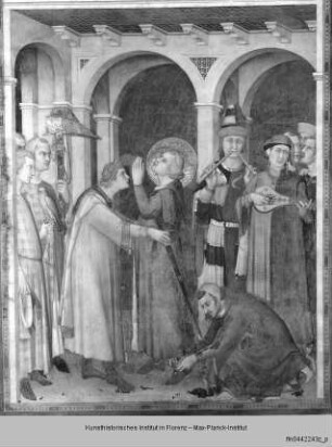 Kapellenausmalung : Martinsszenen : Investitur zum Ritter