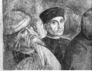 Szenen aus dem Leben des heiligen Bernhardin von Siena, Ein Franziskanermönch berichtet anderen aus dem Leben des heiligen Bernhardin von Siena