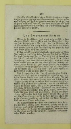 Das Herzogthum Nassau