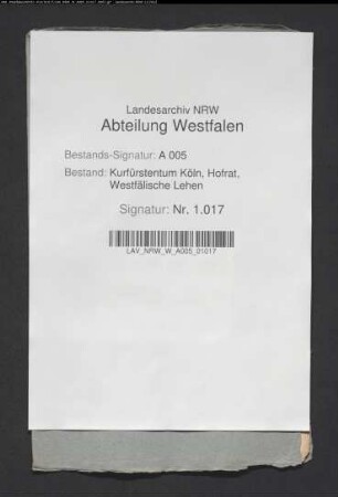 Graf von Nesselrode zu Grimberg bittet um Belehnung mit dem Branderhof zu Grevel und dem Zehnten zu Niedermarsen