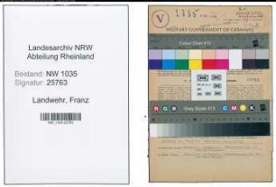Entnazifizierung Franz Landwehr , geb. 22.09.1922 ()