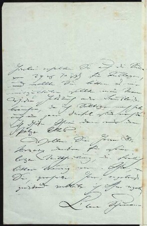 Brief von Clara Schumann an Eberhard Peters : Brief von Clara Schumann an Eberhard Peters. Düsseldorf, 25.09.1855. Seite 2. Dresden: SLUB Mscr.Dresd.App.232,181k