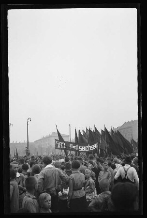 Kundgebung mit Mitgliedern der Sozialistischen Arbeiterjugend/ SAJ Ostsachsen