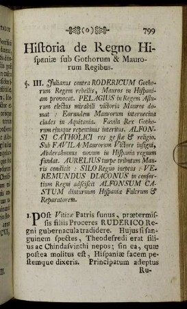 Historia de Regno Hispaniæ sub Gothorum & Maurorum Regibus.