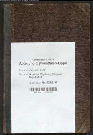 Vorstellungslisten des Aushebungsbezirks Lemgo, Band 5